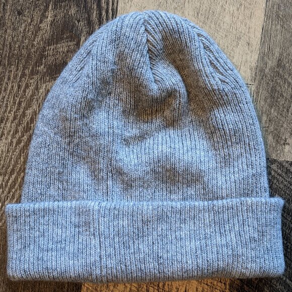 Bula Merino Wool Blend Beanie Gray Rib Knit Toque - Picture 2 of 5